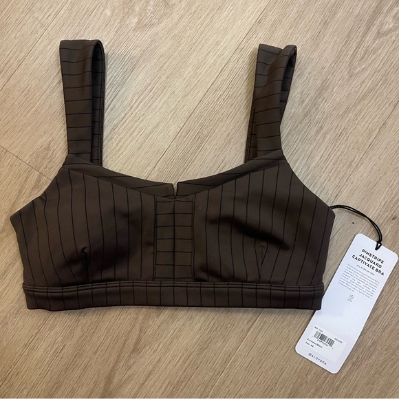 ALO Yoga | NWT! SET🚨 High Waist Pinstripe Flare Legging+ Jacquard Captivate Bra - Picture 6 of 7